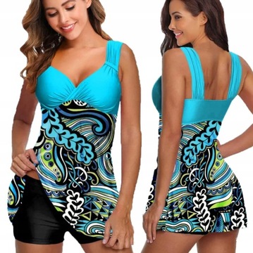 STRÓJ KĄPIELOWY TANKINI BIKINI SZORTY ROZMIARY