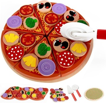 Pizza Drewniana do Krojenia na Rzepy Nóż Dodatki dla dzieci na prezent
