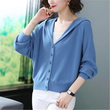 2023 Short Preppy Style Student Cardigans Knitted
