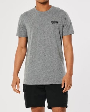 t-shirt Abercrombie&Fitch koszulka XL szary melanż