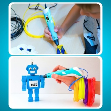 MINI DRUKARKA DŁUGOPIS 3D Dzieci 3 D PEN Magiczny + FILAMENT PLA 330 METRÓW