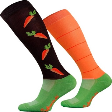 Podkolanówki jeździeckie Comodo dla DZIECI marchewka