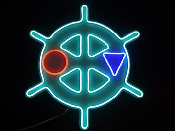 NKOLO NEON LED FLEX SYMBOL KOŁA STEROWEGO 460X515M