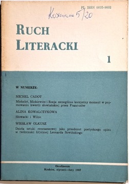 RUCH LITERACKI 1 1987