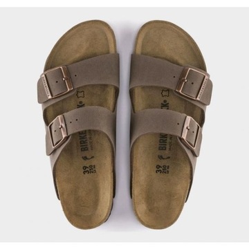 Brązowe Syntetyk Buty Klapki Birkenstock r.41