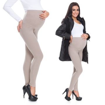 LEGGINSY CIĄŻOWE OCIEPLANE DAMSKIE Z PANELEM GETRY