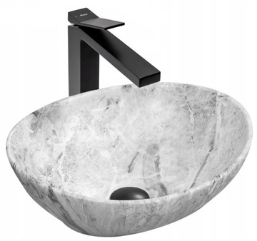 Высокий смеситель для раковины DUET Black Черный - Rea