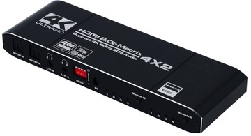 MATRIX SWITCH SPLITTER MATRYCA HDMI 4x2 ULTRAHD 4K