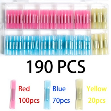 190 быстроразъемных оловянных термоусадочных обжимных соединителей для кабельных шлангов