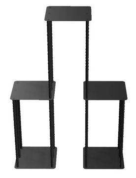 Kwietnik Stojący METALOWY LOFT Stojak Do Kwiatów czarny piramida