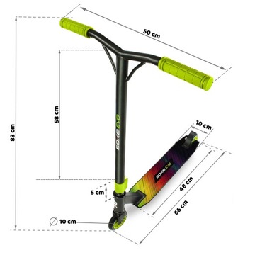 Трюковый самокат SOKE EVO 100 кг ABEC-9 STUNT