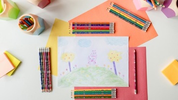 НАБОР КАРАНДАШЕЙ BIC KIDS EVOLUTION ILLUSION, 24 шт., стираемые мелки «ШКОЛА»