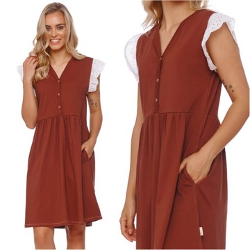 Koszula do karmienia koszula ciążowa DOCTOR NAP 9903 cinnamon S