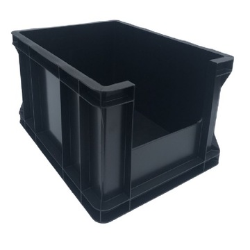 POJEMNIK Z OKNEM INSPEKCYJNYM 400x300x220 CZARNY