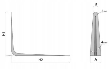 UCHWYT WSPORNIK KĄTOWNIK PODPÓRKA PÓŁKĘ DO PÓŁKI BRĄZOWY METALOWY 350x300MM