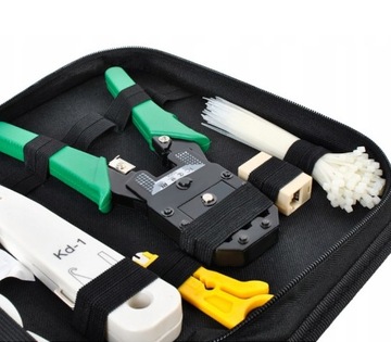 Тестер RJ45, вилки, нож для обжима, инструмент для зачистки кроны