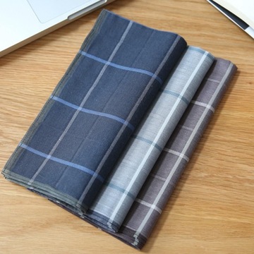 3x Hommes Mouchoirs Doux Plaid Cadeau pour Père