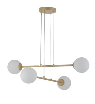 SIGMA Nowoczesna lampa LED BALANS 4 złoty beż lampa wisząca LED