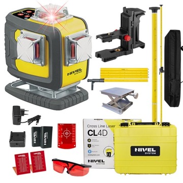 NIVEL SYSTEM CL4D-R NIWELATOR CZERWONY+ TYCZKA