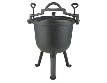 КОЛДЕЛ ОХОТНИЧИЙ ГОРШОК ЧУГУН + НЕМЕЦКИЙ НОЖ 10л