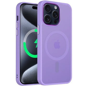 Чехол для iPhone 15 Pro Max для MAGSAFE MATT CASE REINFORCED + 5D полное стекло
