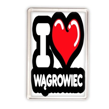 magnes akrylowy kocham Wągrowiec