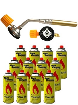 PALNIK GAZOWY KARTUSZE lutlampa METALOWY + 12 GAZ