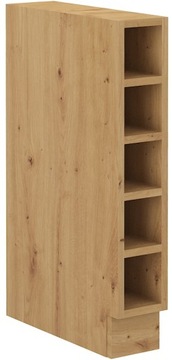 Szafka Stilo 15 dolna otwarta ciemnoszary z dąb artisan