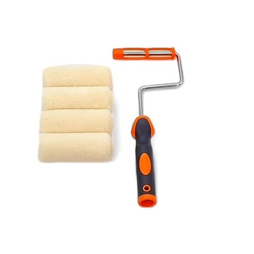 ZESTAW MOTIVE 4x WAŁEK MOHAIR 10cm/4mm UCHWYT do farb rozcieńczalnikowych
