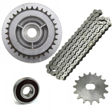 ZĘBATKA PRZÓD TYŁ ŁAŃCUCH SIMSON SR50 ZESTAW NAPĘD