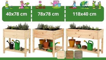 Балконный ящик для трав на ножках, цветочный горшок с полкой 118х40см ЭКО инспект