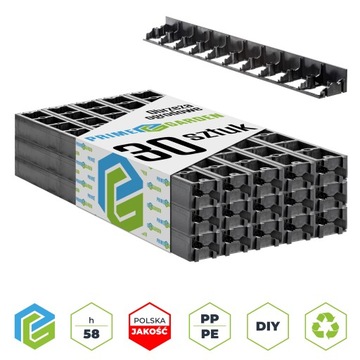 30x Obrzeże krawężnik 58 Border 1 metr EKOGRID