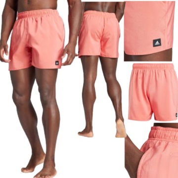 KROTKIE SPODENKI MESKIE ADIDAS SOLID CLX SPODENKI KAPIELOWE KORALOWY L