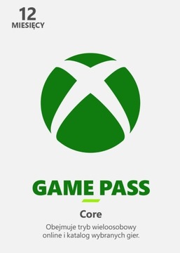XBOX GAME PASS CORE Subskrypcja 12 miesięcy KOD