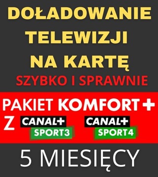 DOŁADOWANIE TNK PAKIET KOMFORT+ C+ SPORT 3 i 4 5m
