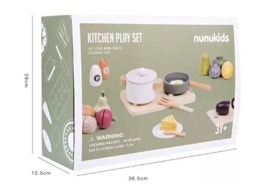 Большой набор кухонных аксессуаров для детей Nunukids Little Chef Кастрюли размера XXL