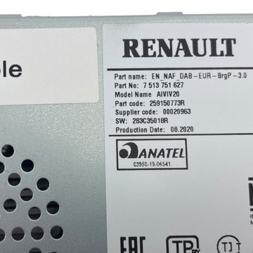 Новая навигационная магнитола Trafic IV NV300 259150773R