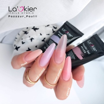 Акриловый гель для ногтей Powder Gel POLY Lacquer 30мл белые ногти