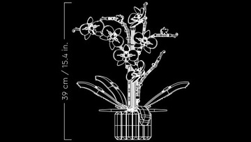 LEGO ICONS ЦВЕТОК ОРХИДЕИ В ГОРШКЕ, УКРАШЕНИЕ БУКЕТА