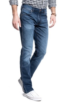 Męskie spodnie jeansowe proste Wrangler GREENSBORO W38 L34