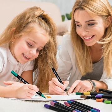 Mazaki Markery Długopisy Akrylowe Pisaki Dwustronne 24 Kolor