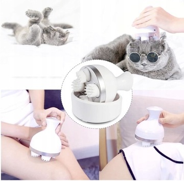 MASAŻER GŁOWY DLA KOTA ELEKTRYCZNY ZABAWKA KOT USB