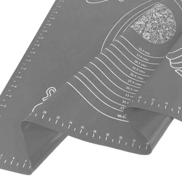 БОЛЬШАЯ СИЛИКОНОВАЯ ДОСКА, ПРОТИВОСКОЛЬЗЯЩИЙ КУХОННЫЙ КОВРИК С ИЗМЕРИТЕЛЬНОЙ ПОДКЛАДКОЙ