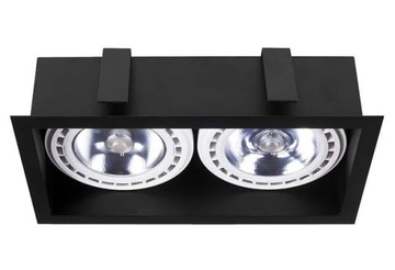 Oprawa oświetleniowa podtynkowa LED podwójna czarna DOWNLIGHT Nowodvorski