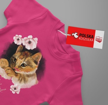 KOSZULKA DAMSKA KOBIECA T-SHIRT KOT KOTKI KITTY 2XL PREZENT JAKOŚĆ