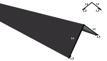 Gąsior do trapezu RAL 7016 GRAFIT MAT dł. 1,95 m
