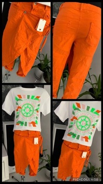 ИТАЛЬЯНСКИЕ БРЮКИ С ВАННОЙ М 38 ОРАНЖЕВЫЙ