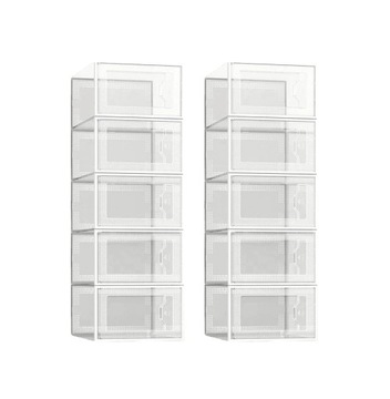 2X plastikowe przezroczyste pudełko do przechowywania szuflad