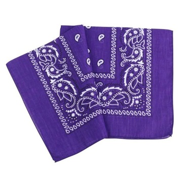 BANDAMKA BANDANA CHUSTKA APASZKA FIOLETOWA
