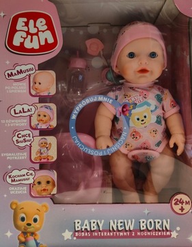 ELEFUN INTERACTIVE BABY NEW BORN DOLL + АКСЕССУАРЫ